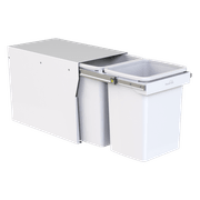 Compact Floor Mount 2 x 20L | Handle Pull | White gallery detail image