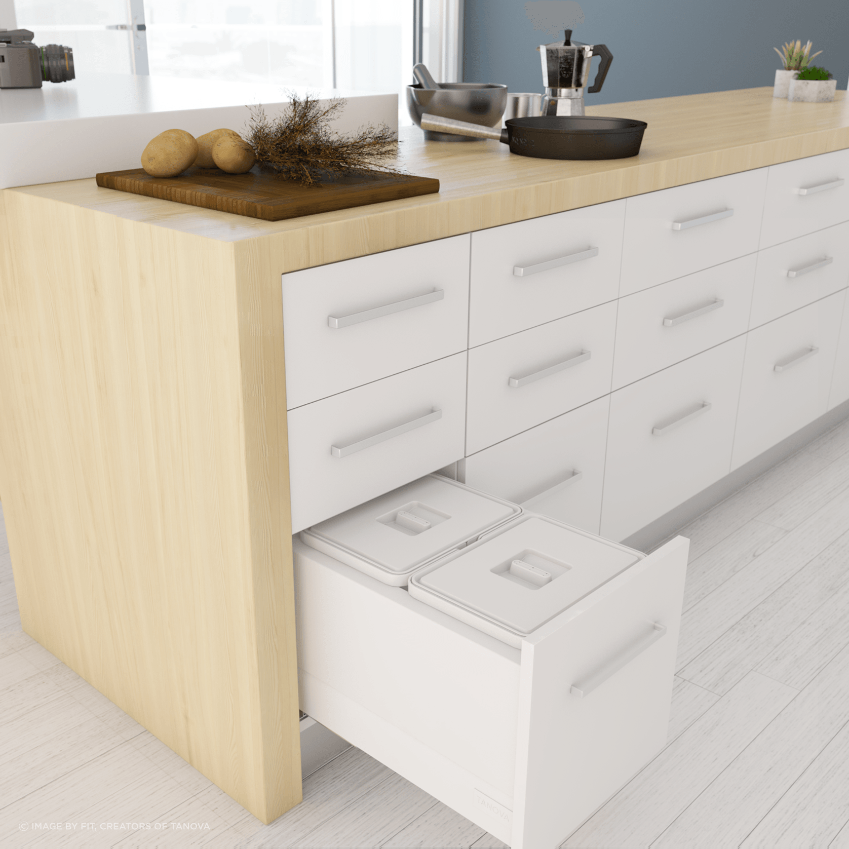Tanova Simplex Kitchen Waste Bins gallery detail image