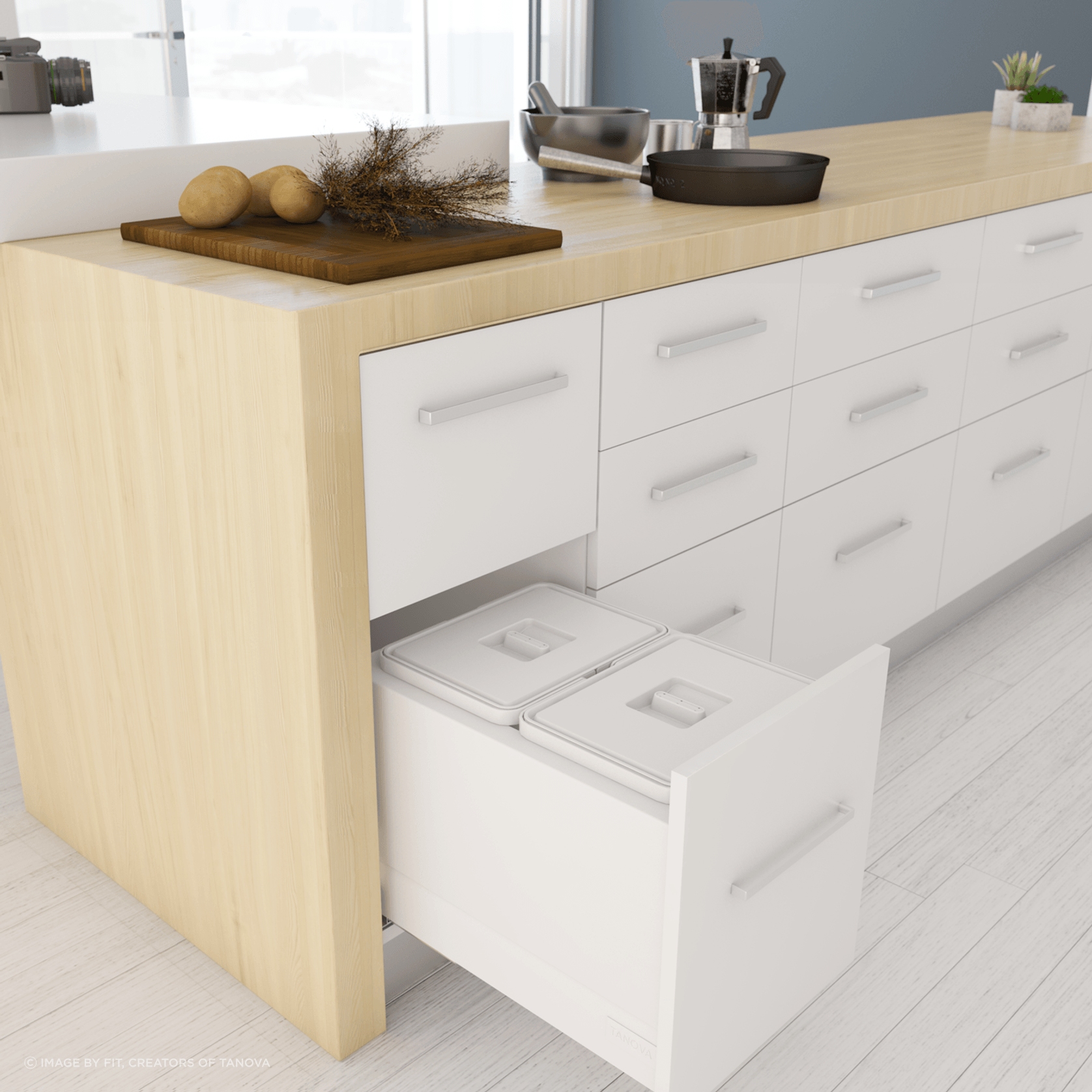 Tanova Simplex Kitchen Waste Bins gallery detail image