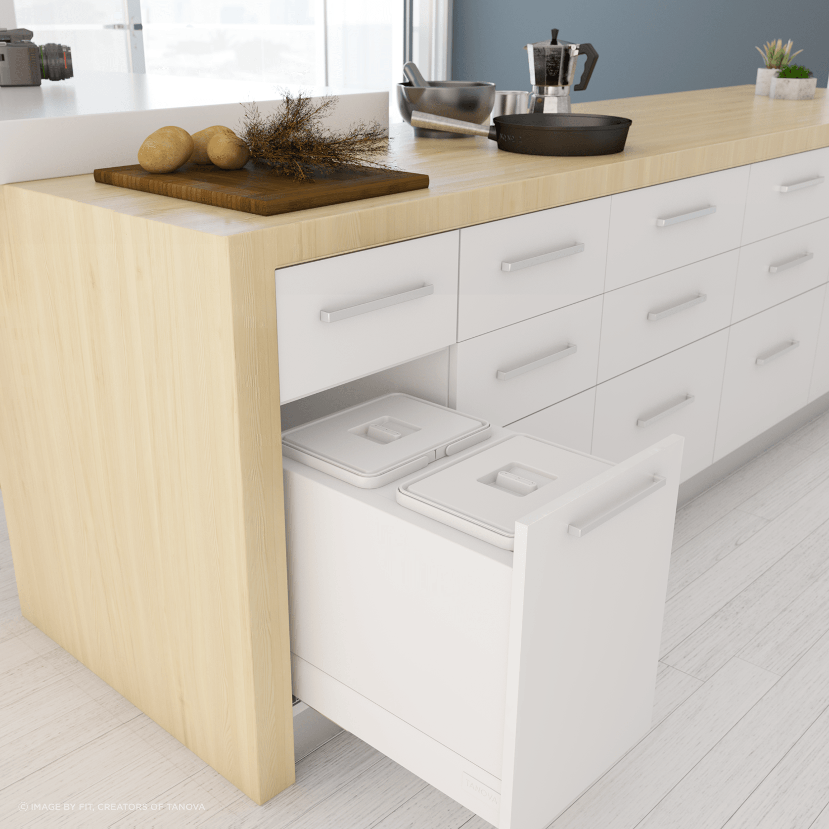 Tanova Simplex Kitchen Waste Bins gallery detail image