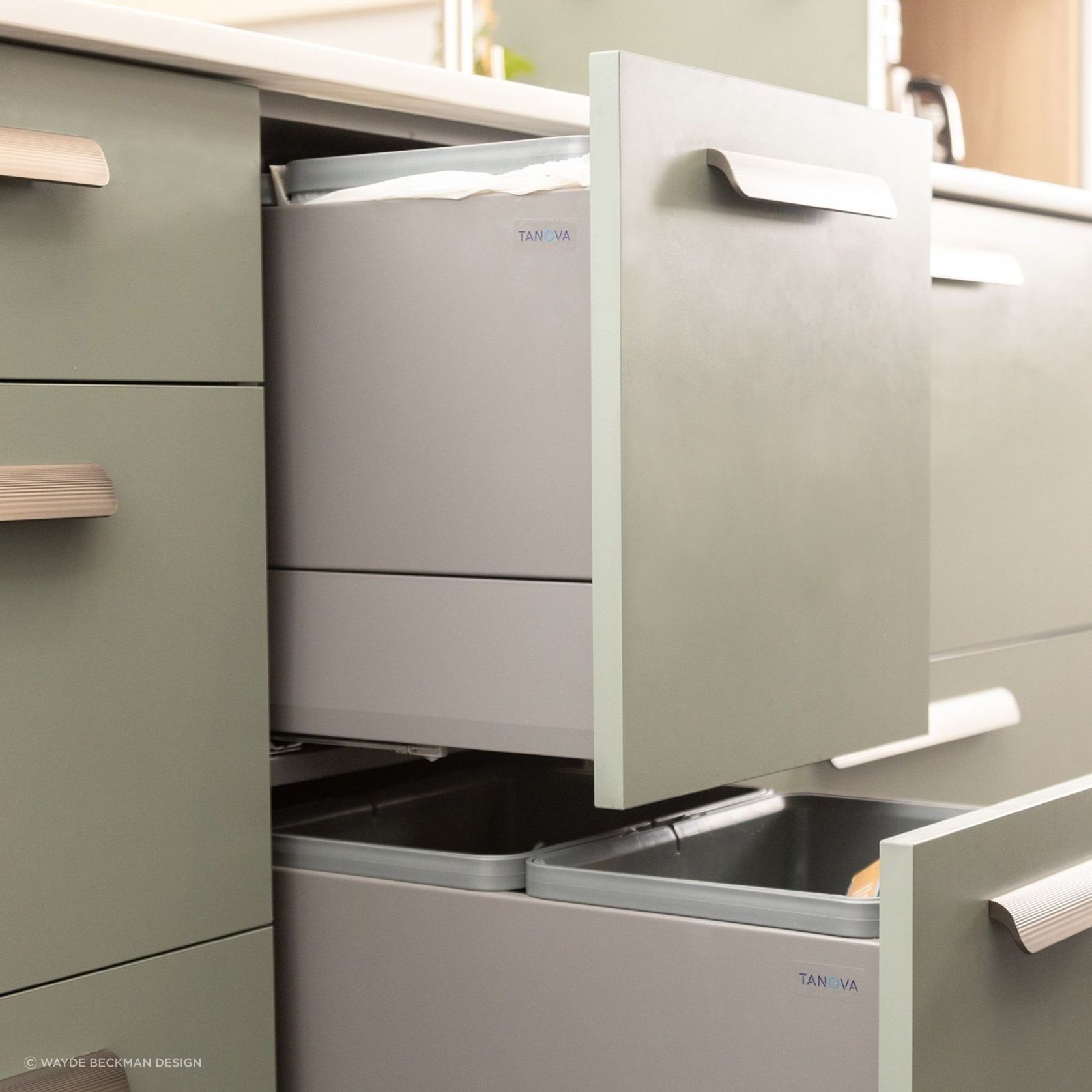 Tanova FLEX Kitchen Bin Solution For Slimline Drawers gallery detail image