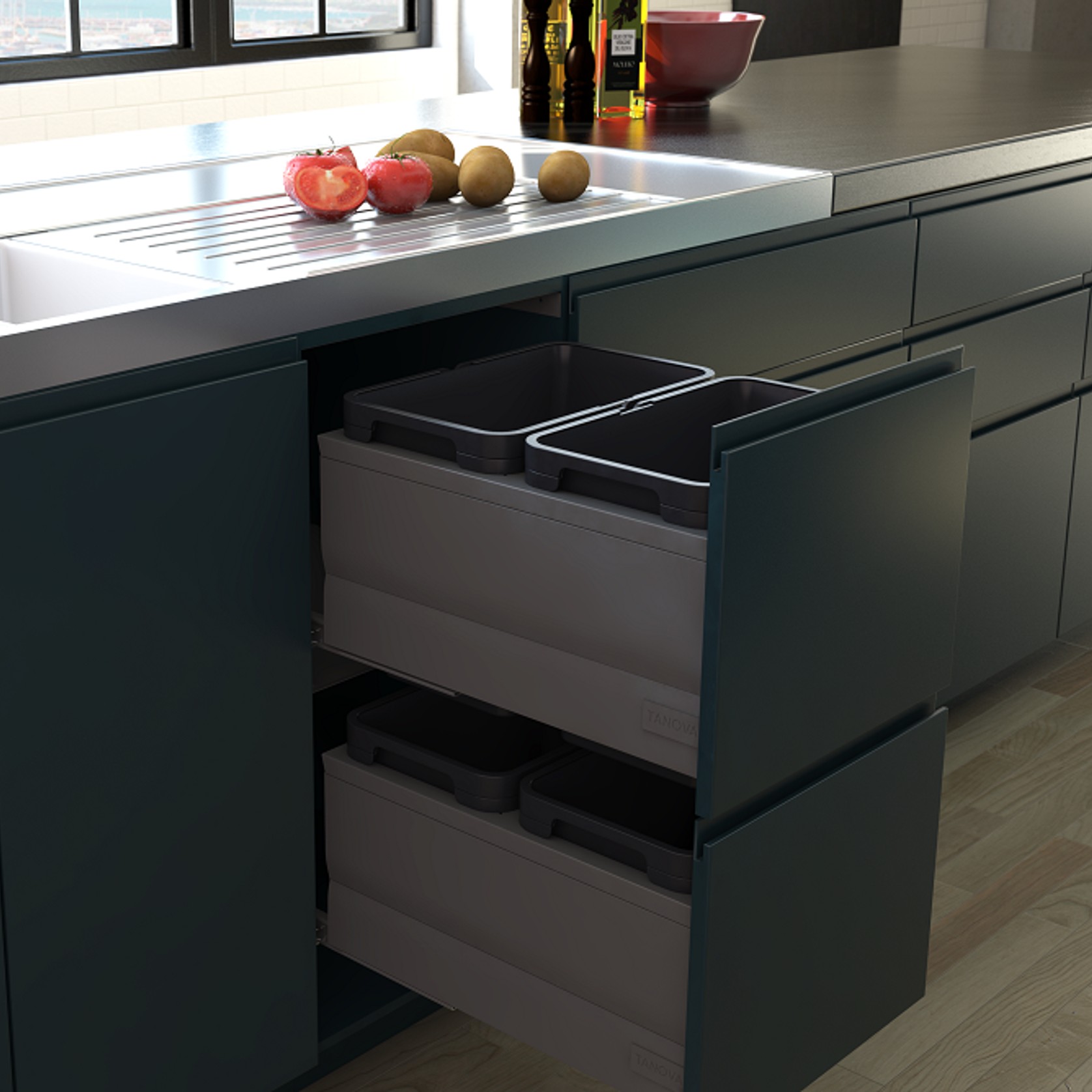 Tanova Designer Series Kitchen Waste Bins gallery detail image