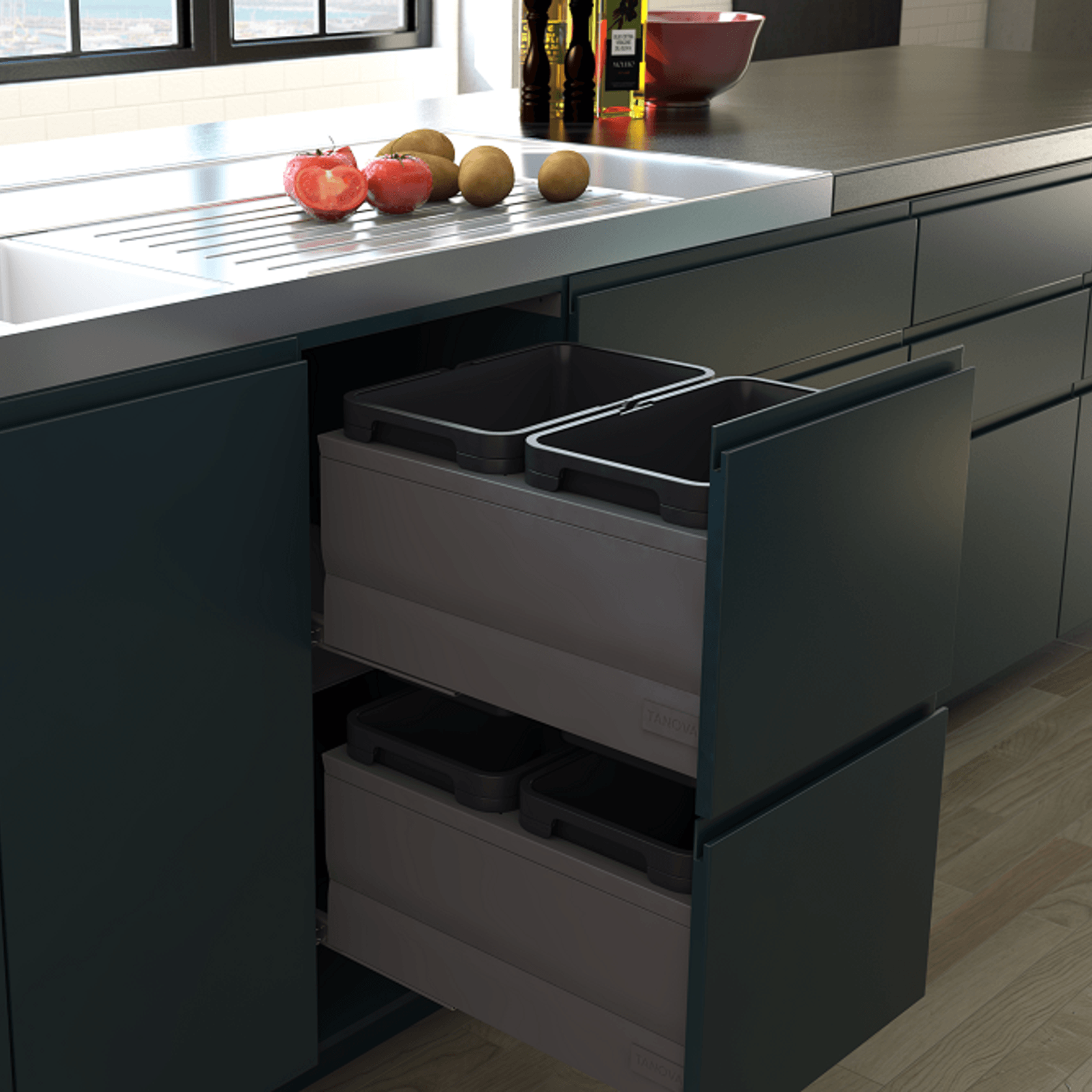 Tanova Designer Series Kitchen Waste Bins gallery detail image