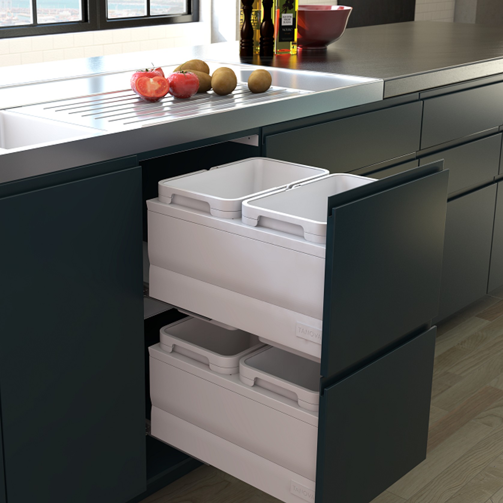 Tanova Designer Series Kitchen Waste Bins gallery detail image