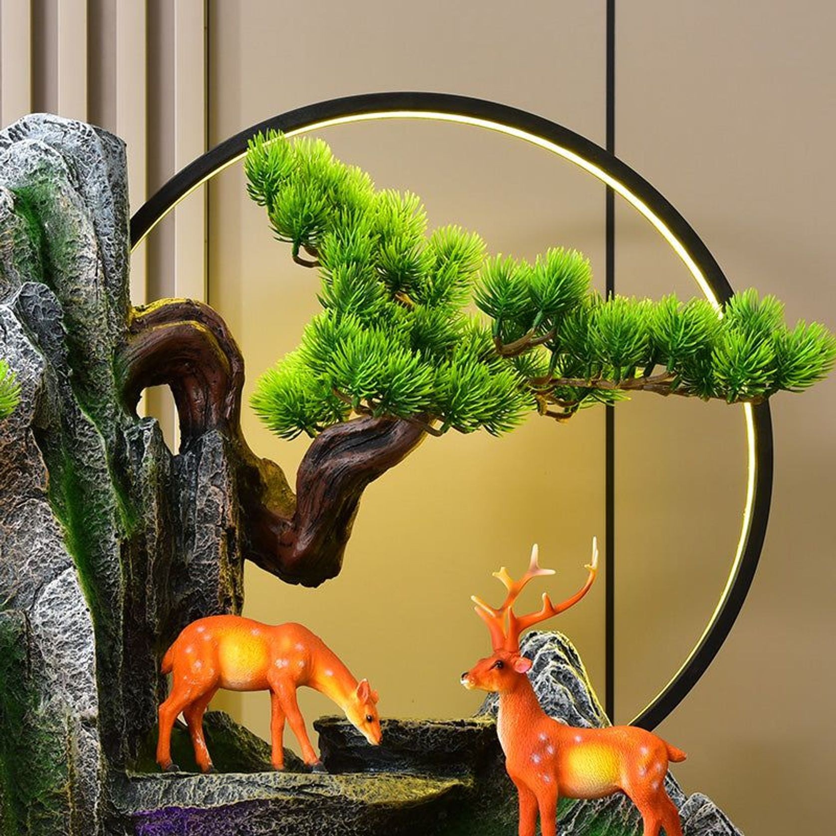 Deer Cascade Water Feature 51 x 33 x 119cm gallery detail image