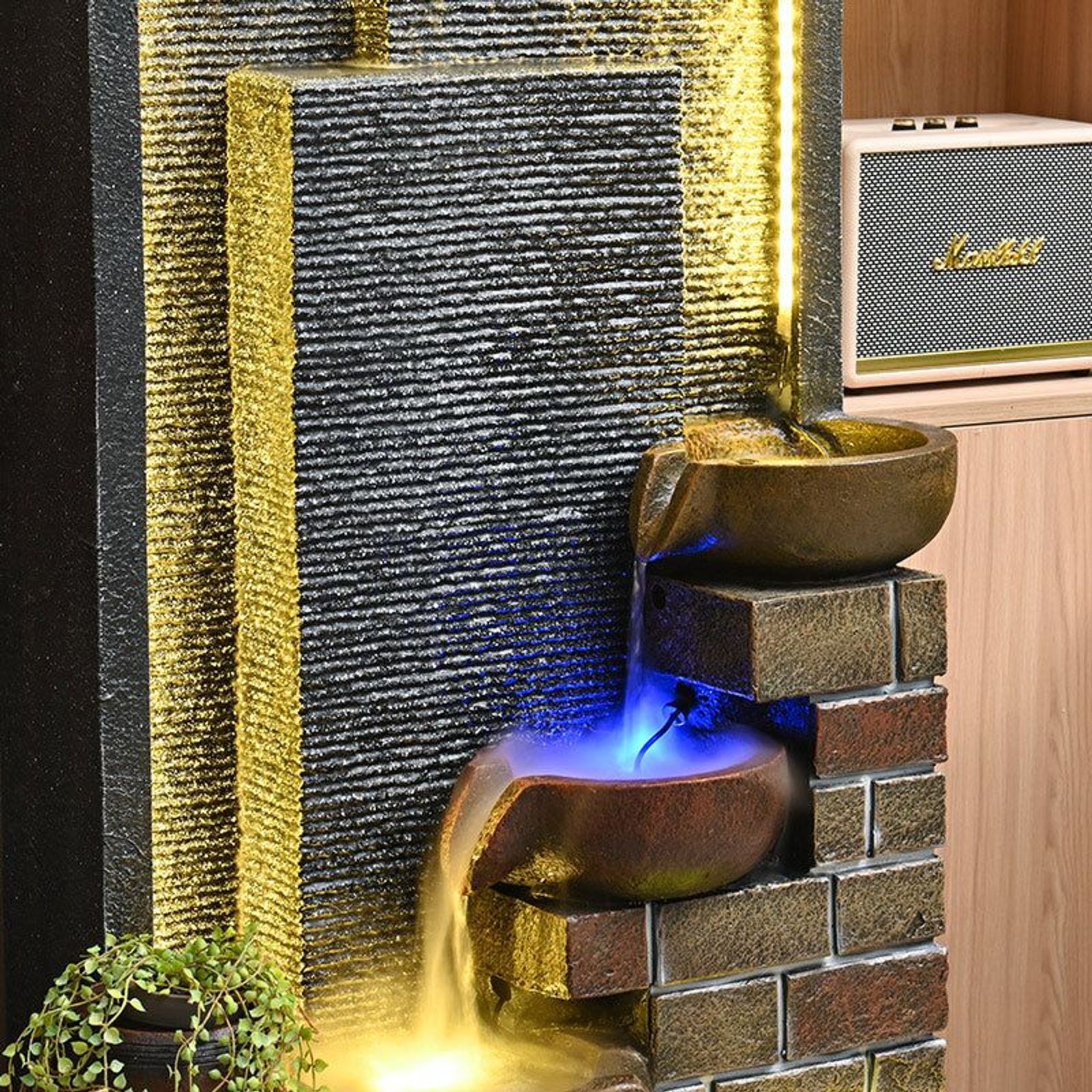 Modern Tiered Water Feature 62 x 42 x 170cm gallery detail image