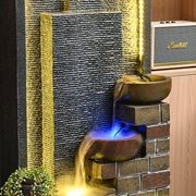 Modern Tiered Water Feature 62 x 42 x 170cm gallery detail image