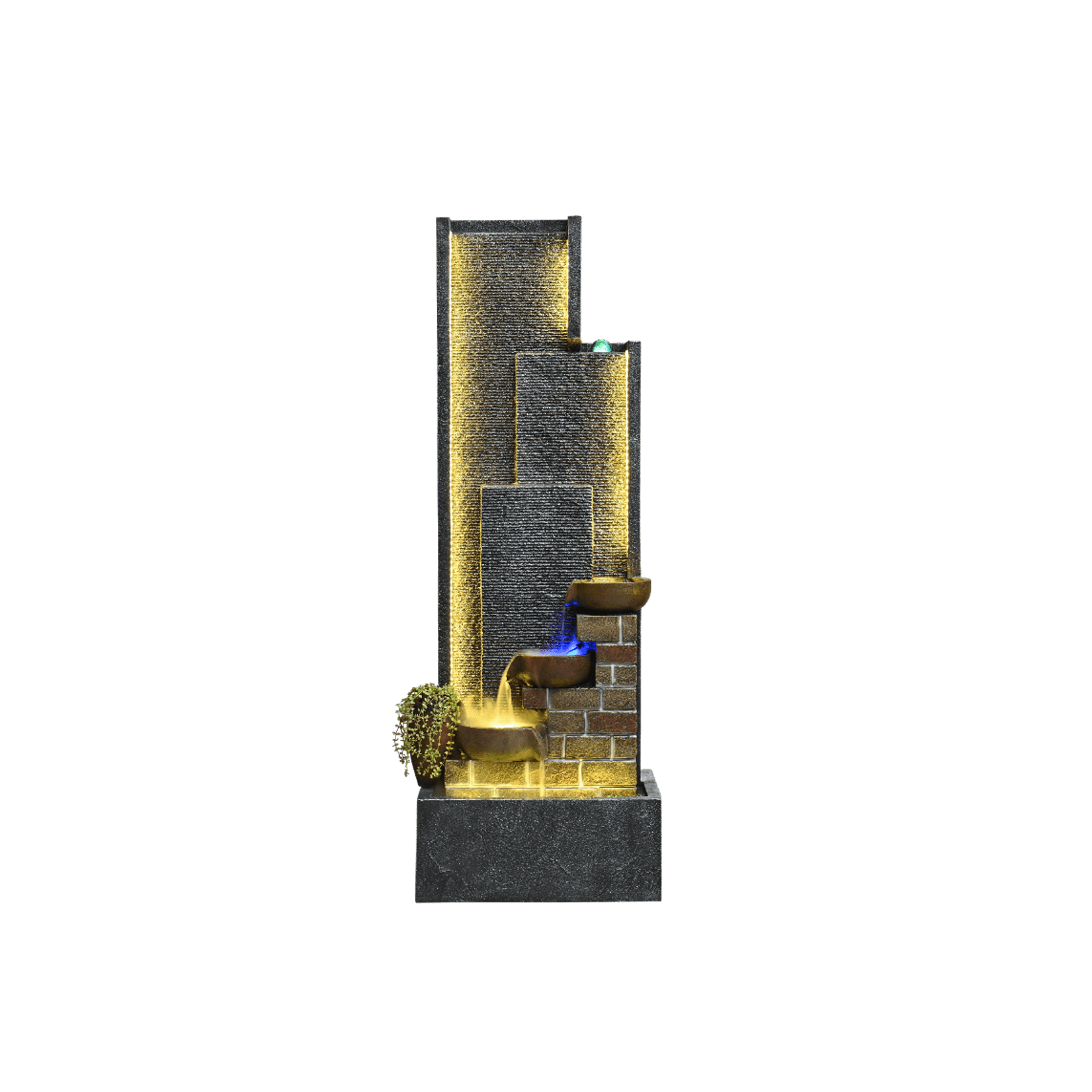 Modern Tiered Water Feature 62 x 42 x 170cm gallery detail image