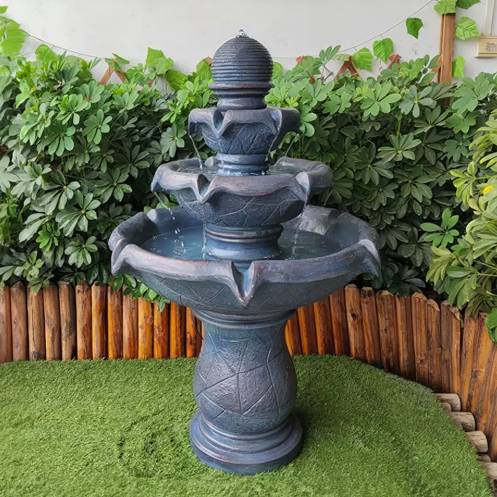 3 Tier Water Fountain - Black gallery detail image