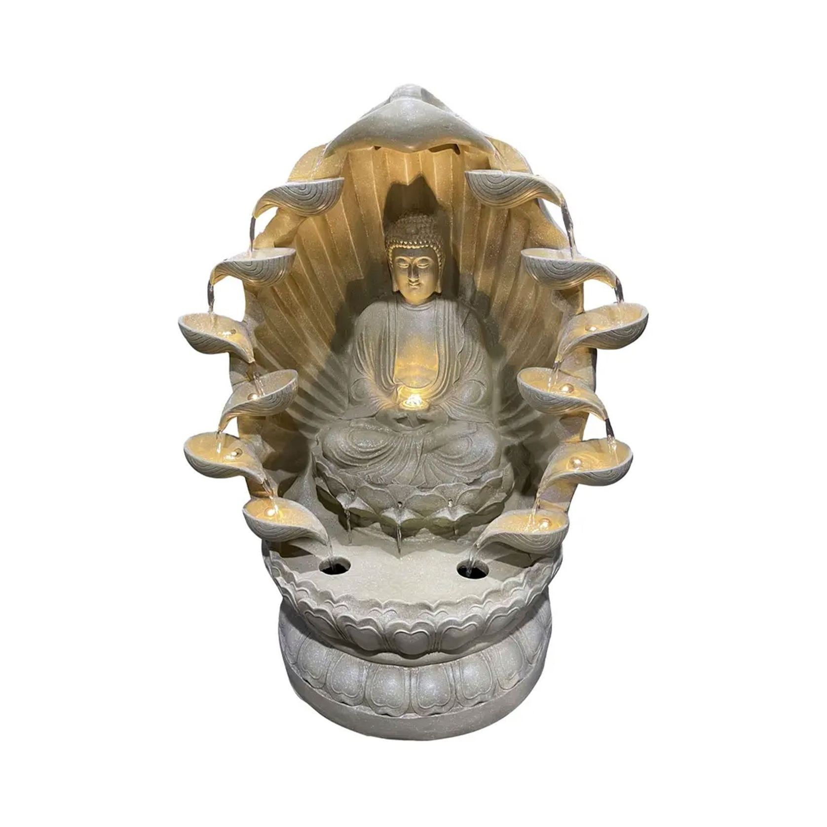 Buddha Water Fountain - White gallery detail image