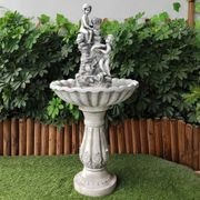 Boy & Girl Single Layer Flowing Water Fountain gallery detail image