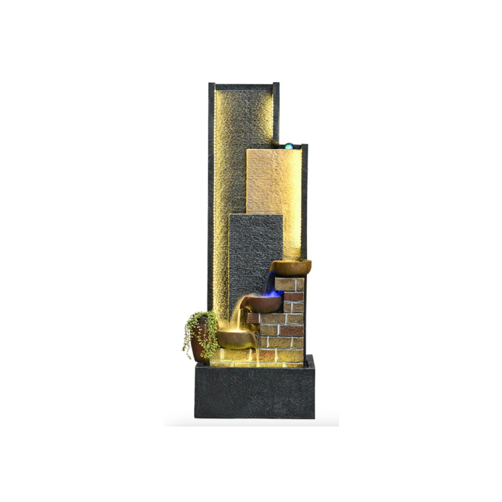 Modern Tiered Water Feature 47 x 36 x 125cm gallery detail image