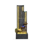 Modern Tiered Water Feature Grey 47 x 36 x 125cm gallery detail image