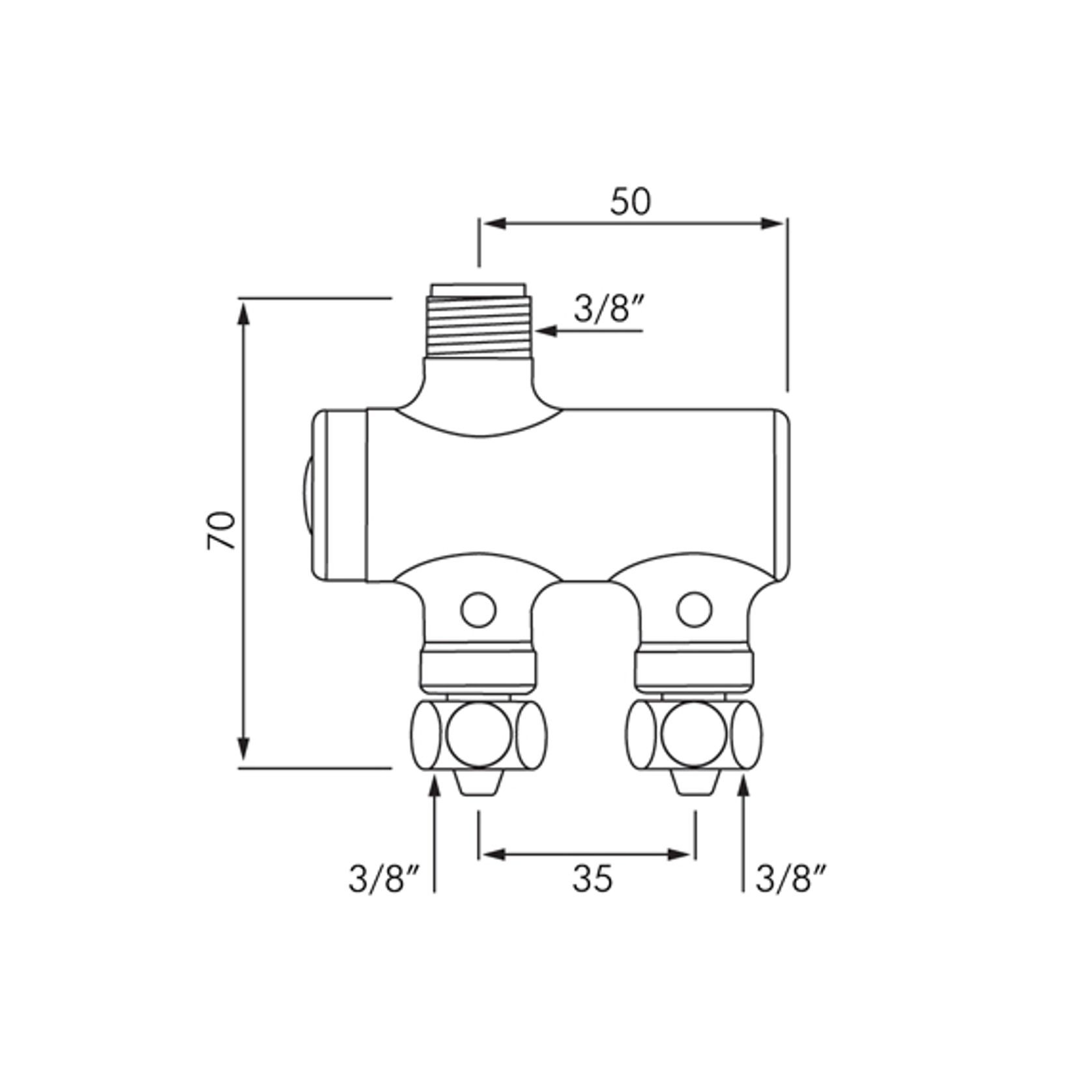 Delabie Premix 'Nano' Thermostatic Mixing Valve gallery detail image