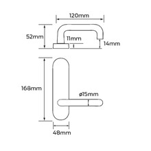 Legge 500 Series Alpha (29) Door Furniture gallery detail image