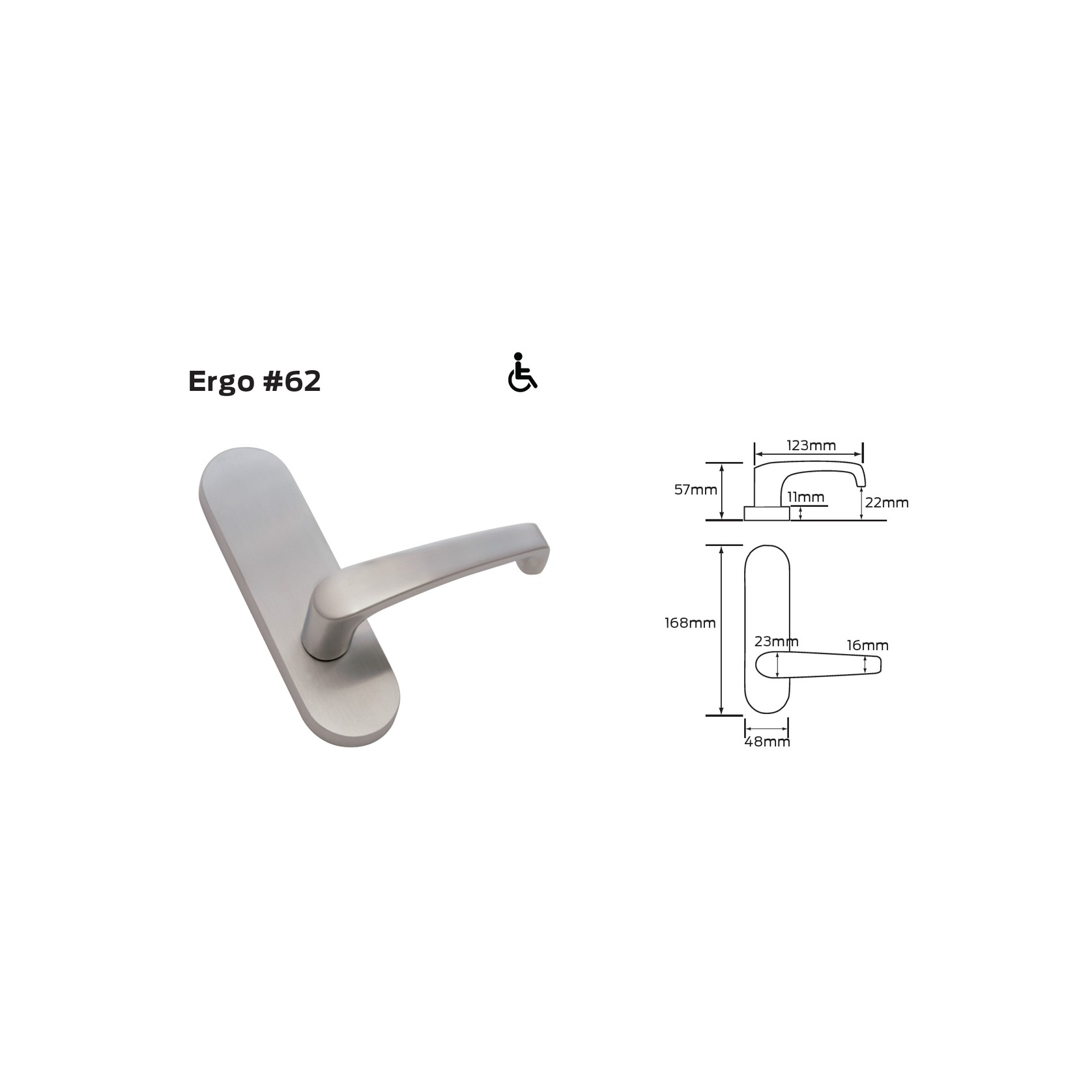 Legge 500 Series Ergo  (62) Door Furniture gallery detail image