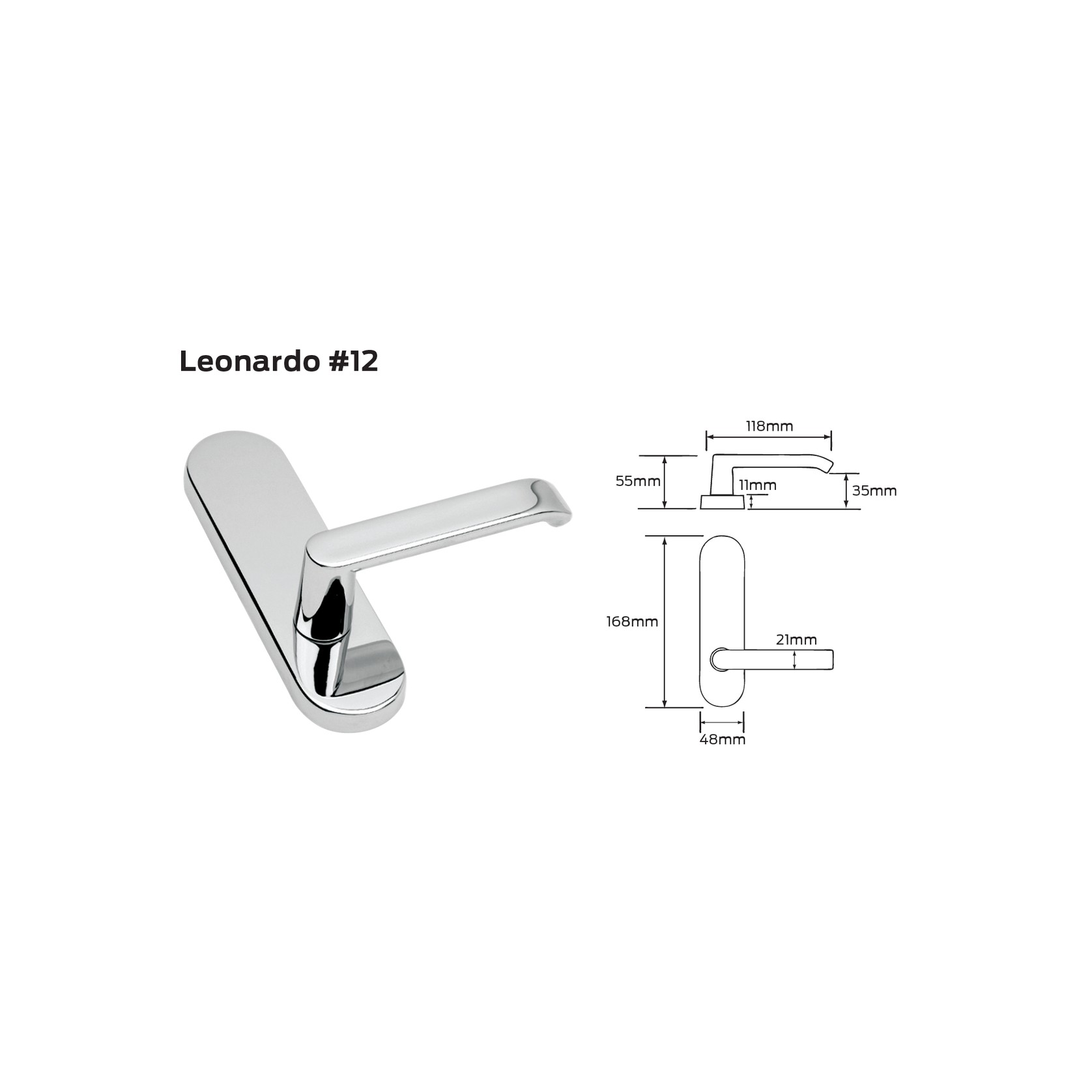 Legge 500 Series Leonardo (12) Door Furniture gallery detail image