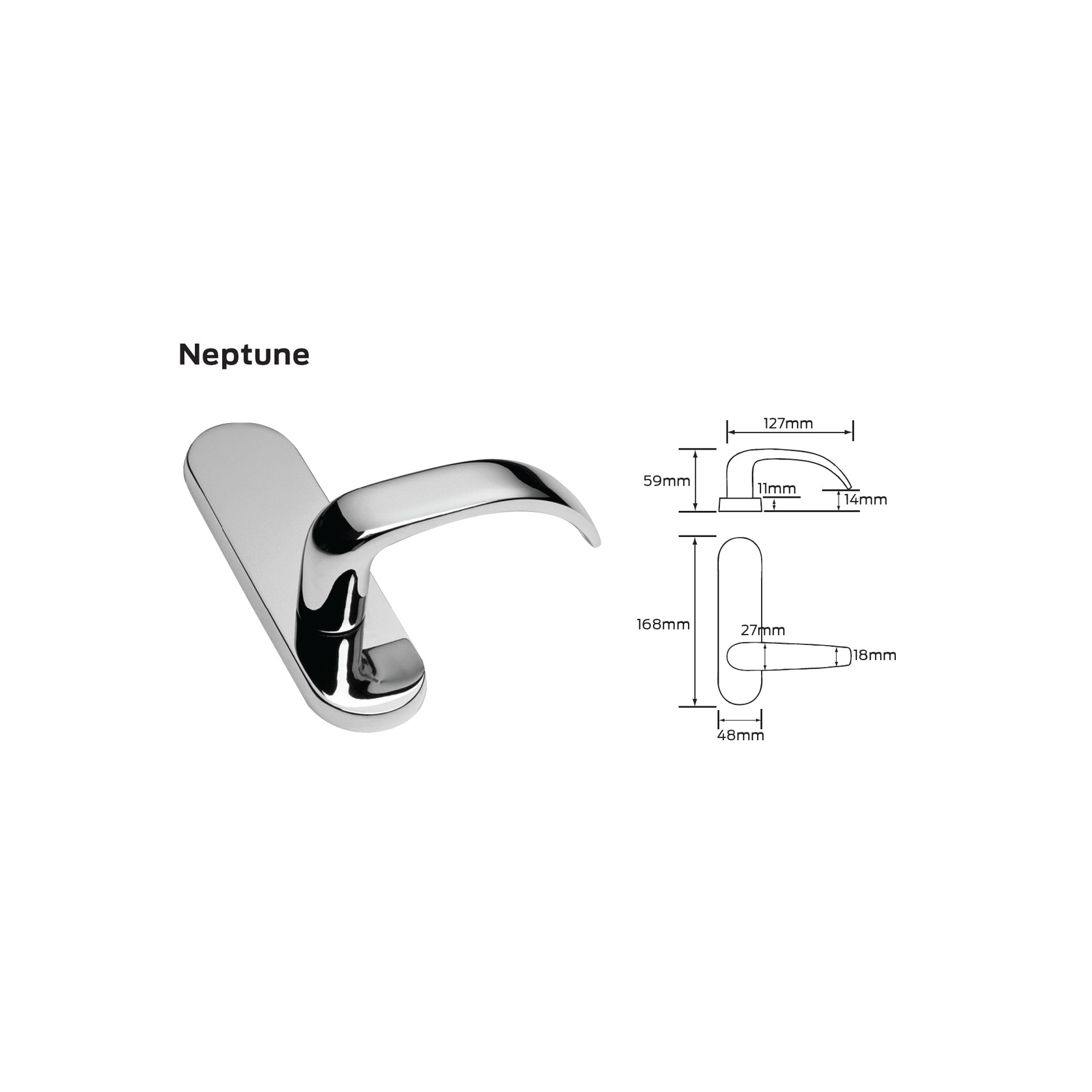 Legge 500 Series Neptune (N) Door Furniture gallery detail image