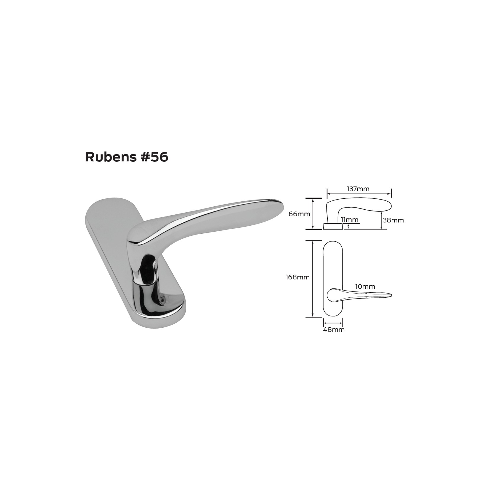 Legge 500 Series Rubens (56) Door Furniture gallery detail image