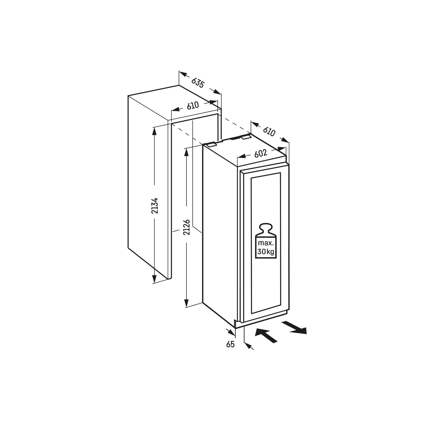 EWT 9275 Monolith | Integrated Triple Zone Wine Cabinet gallery detail image