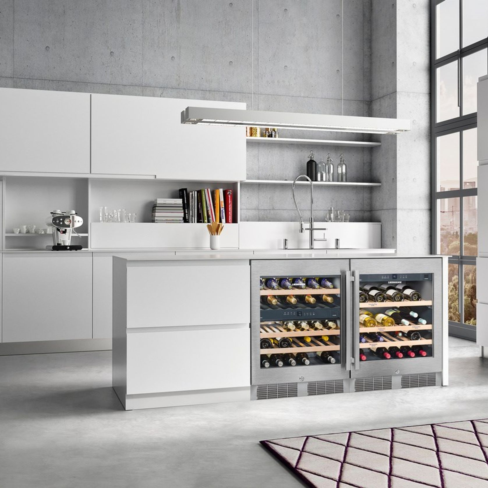 UWTes 1672 Vinidor | Dual Zone Underbench Wine Cabinet gallery detail image