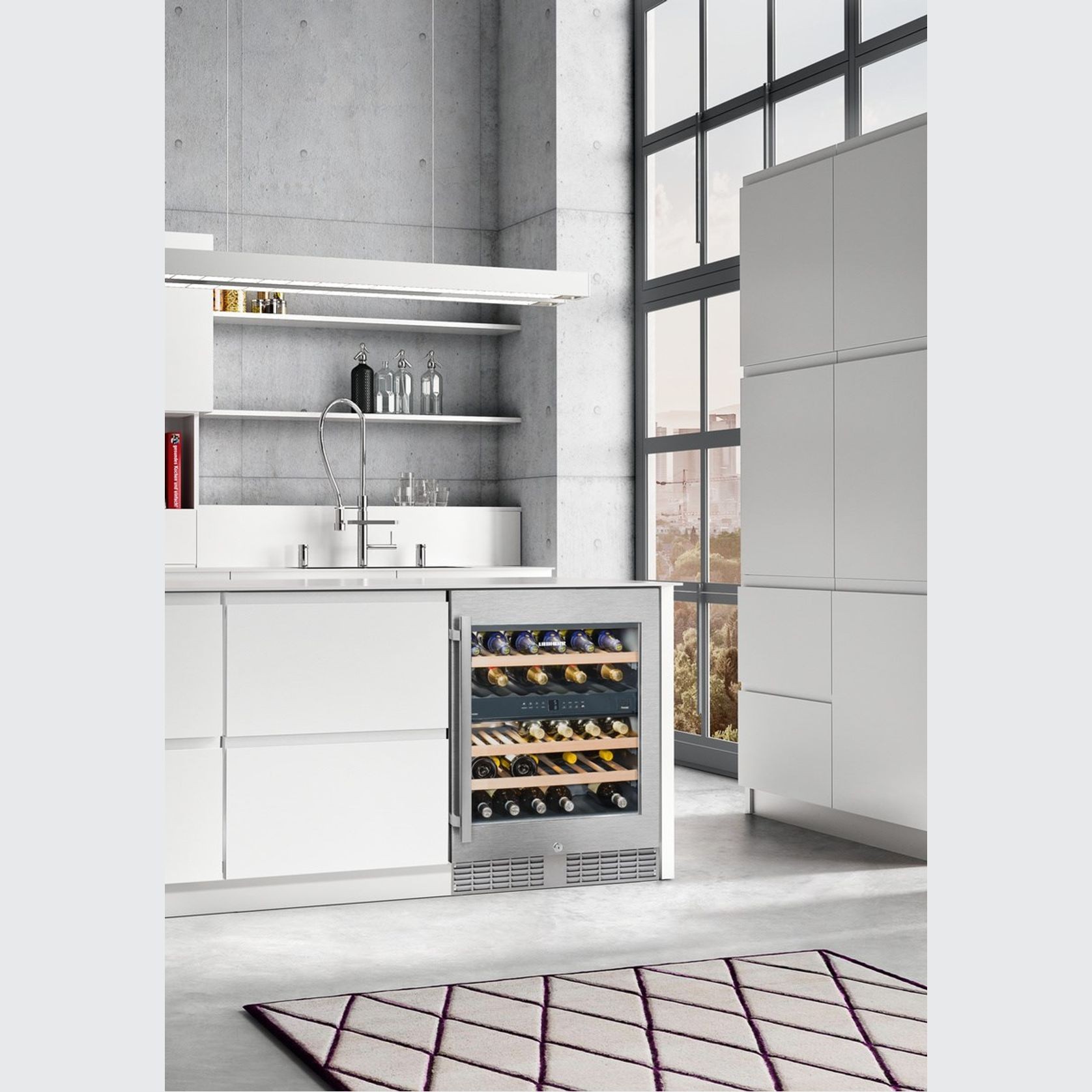 UWTes 1672 Vinidor | Dual Zone Underbench Wine Cabinet gallery detail image