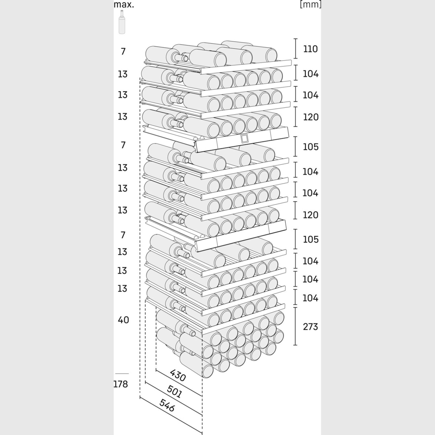 WTes 5872 Vinidor | Triple Zone Freestanding Wine Cellar gallery detail image