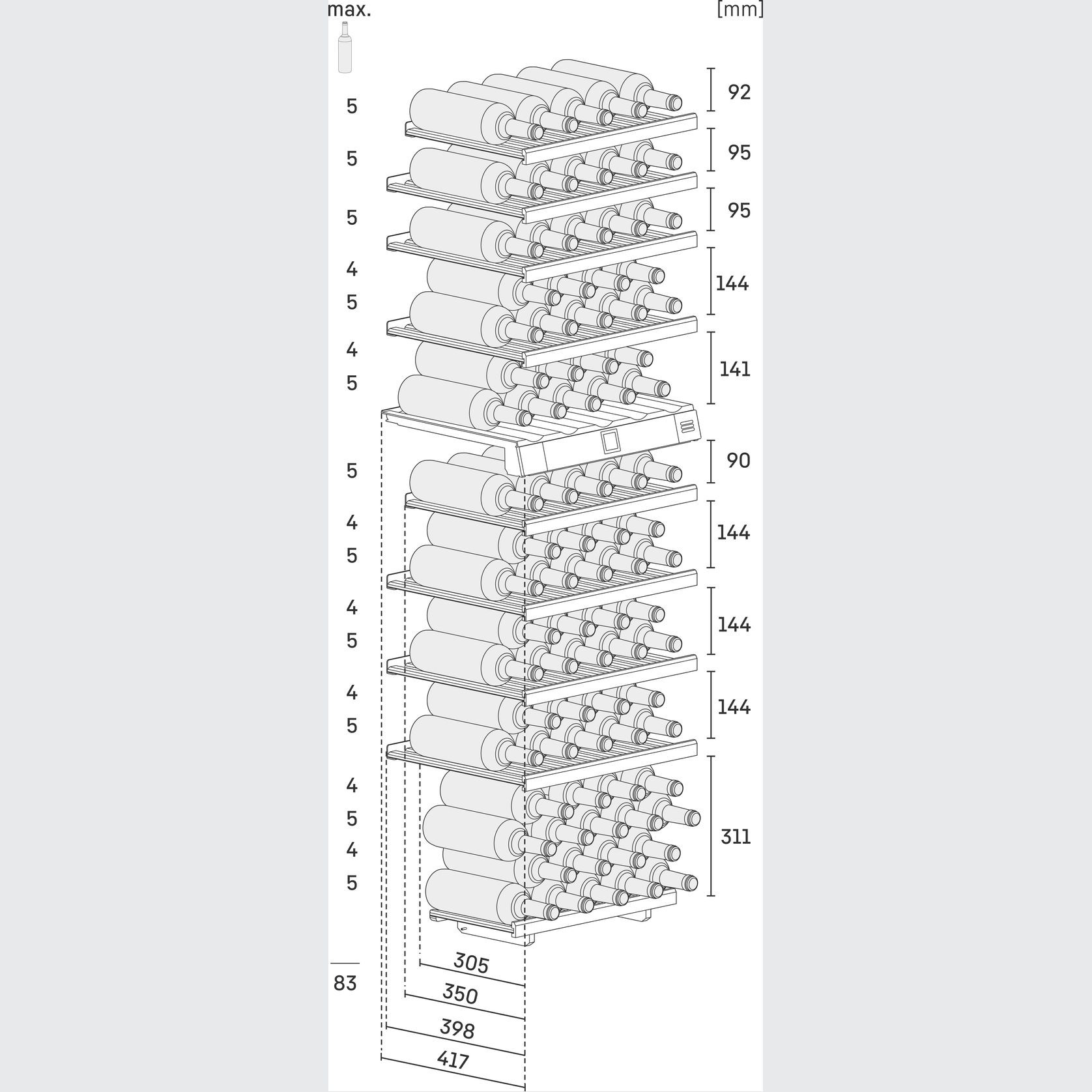 EWTgb 3583 Vinidor | Dual Zone Built-in Wine Cabinet gallery detail image