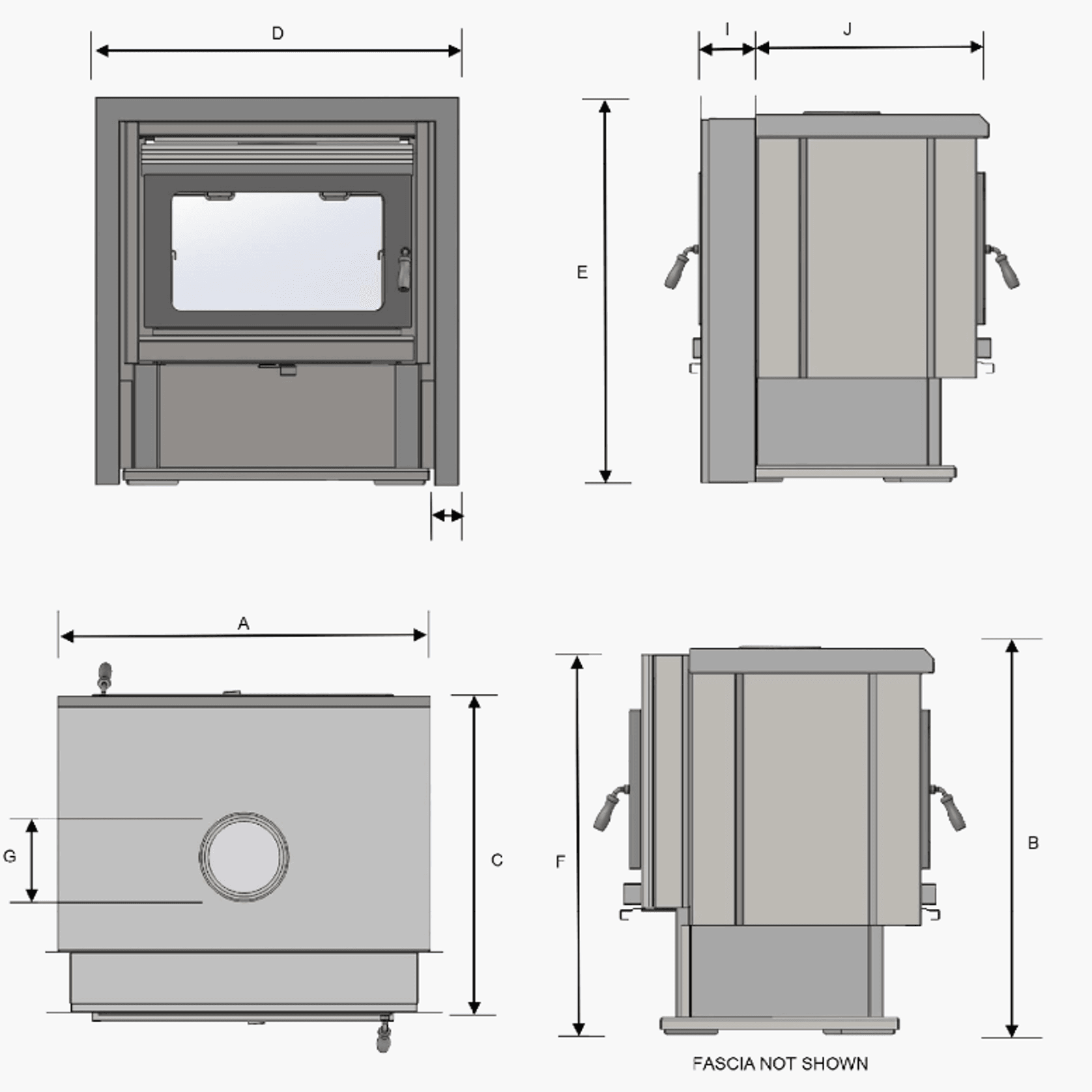 Kemlan-Coupe Wall Penetration Double Sided Rural Wood Fireplace gallery detail image