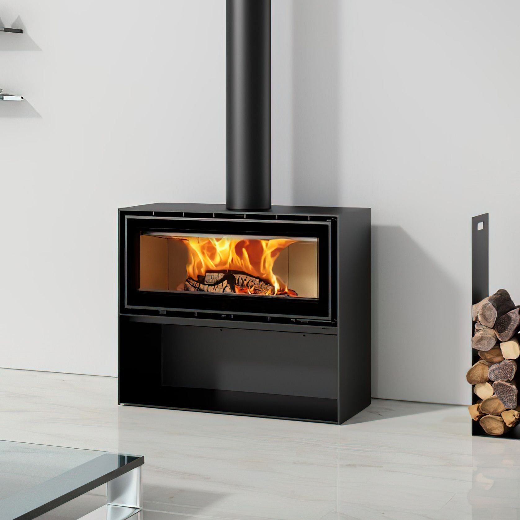 ADF Linea 100 L Freestanding Fireplace gallery detail image
