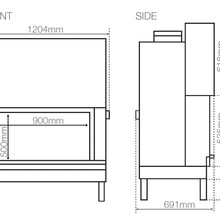 Axis H1200 - Contemporary Inbuilt Fireplace gallery detail image