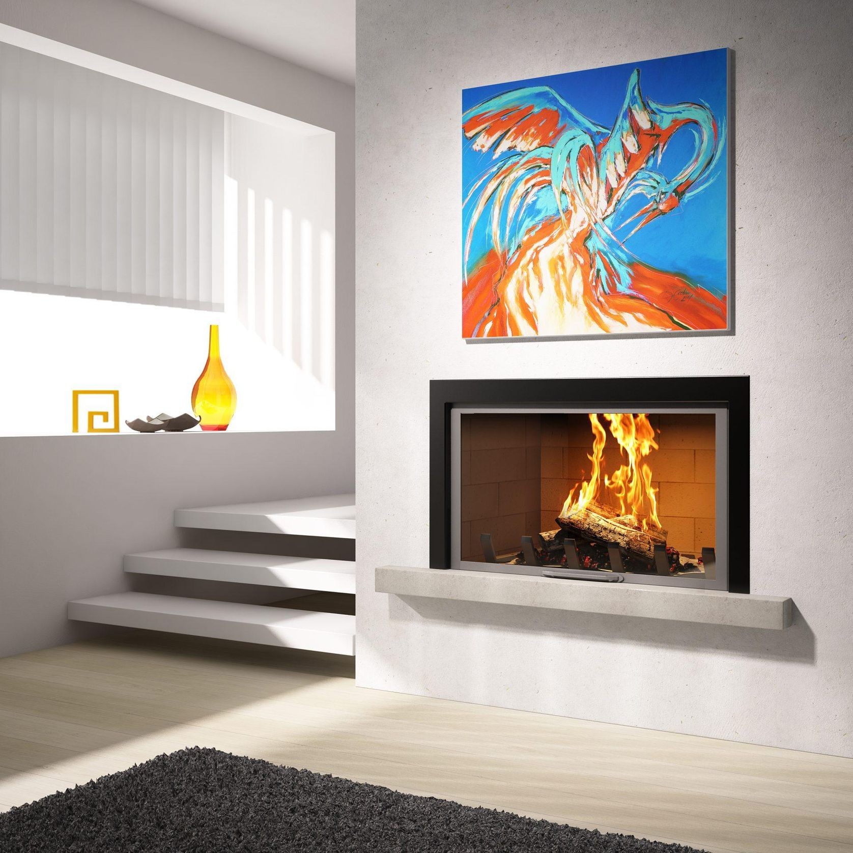 Axis H1200 Single Sided Fireplace gallery detail image
