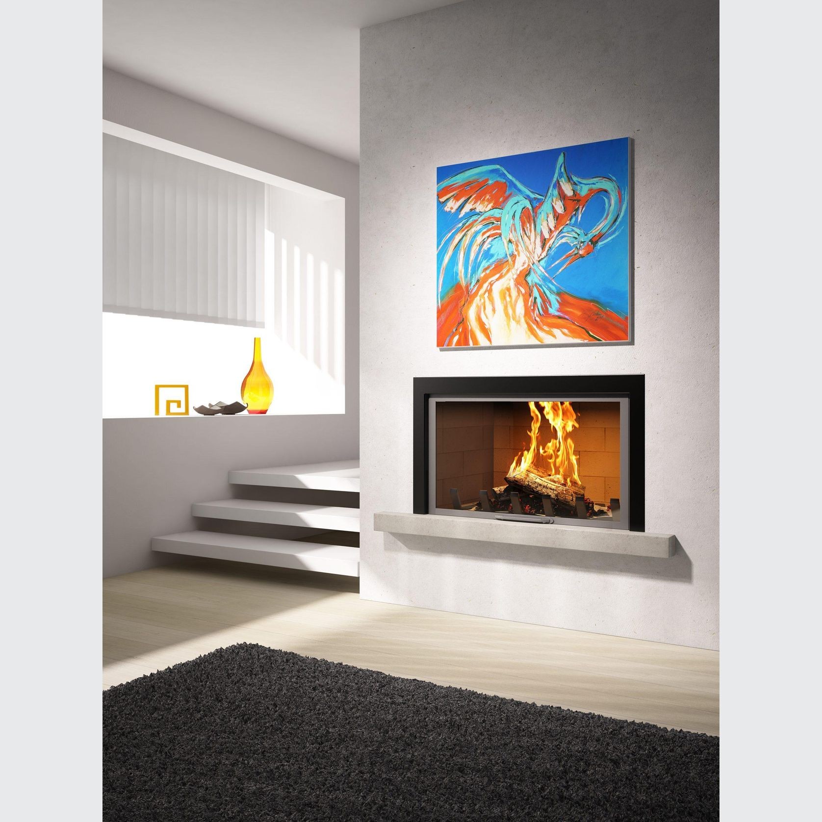 Axis H1200 Single Sided Fireplace gallery detail image
