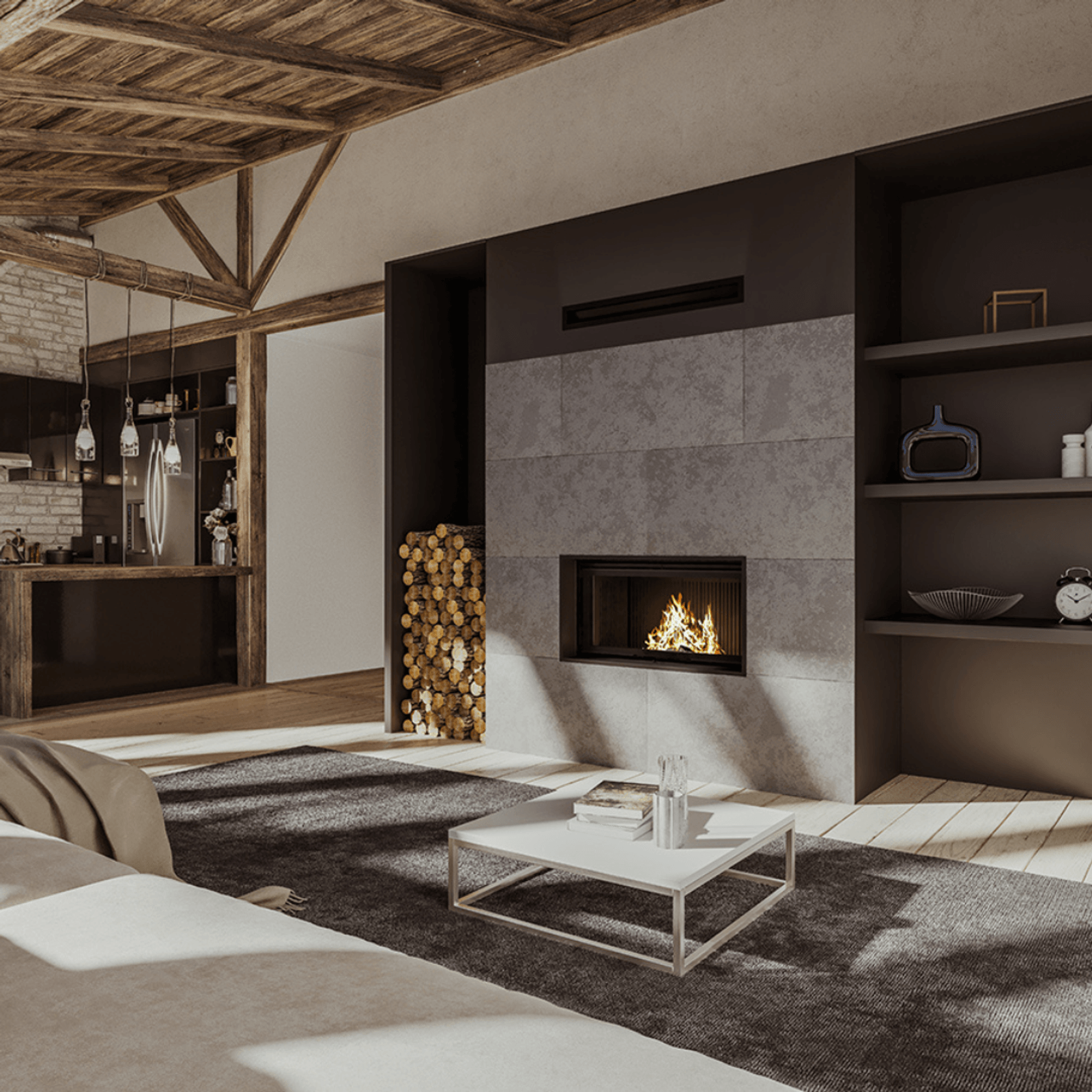 Axis FAS120 SS - Freestanding Fireplace gallery detail image