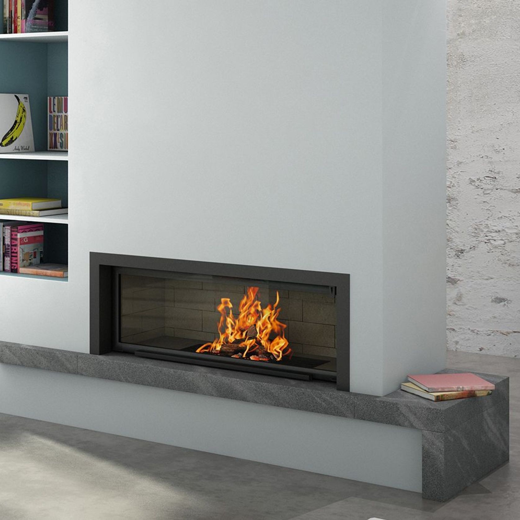 Axis H1600 - Contemporary Inbuilt Fireplace gallery detail image