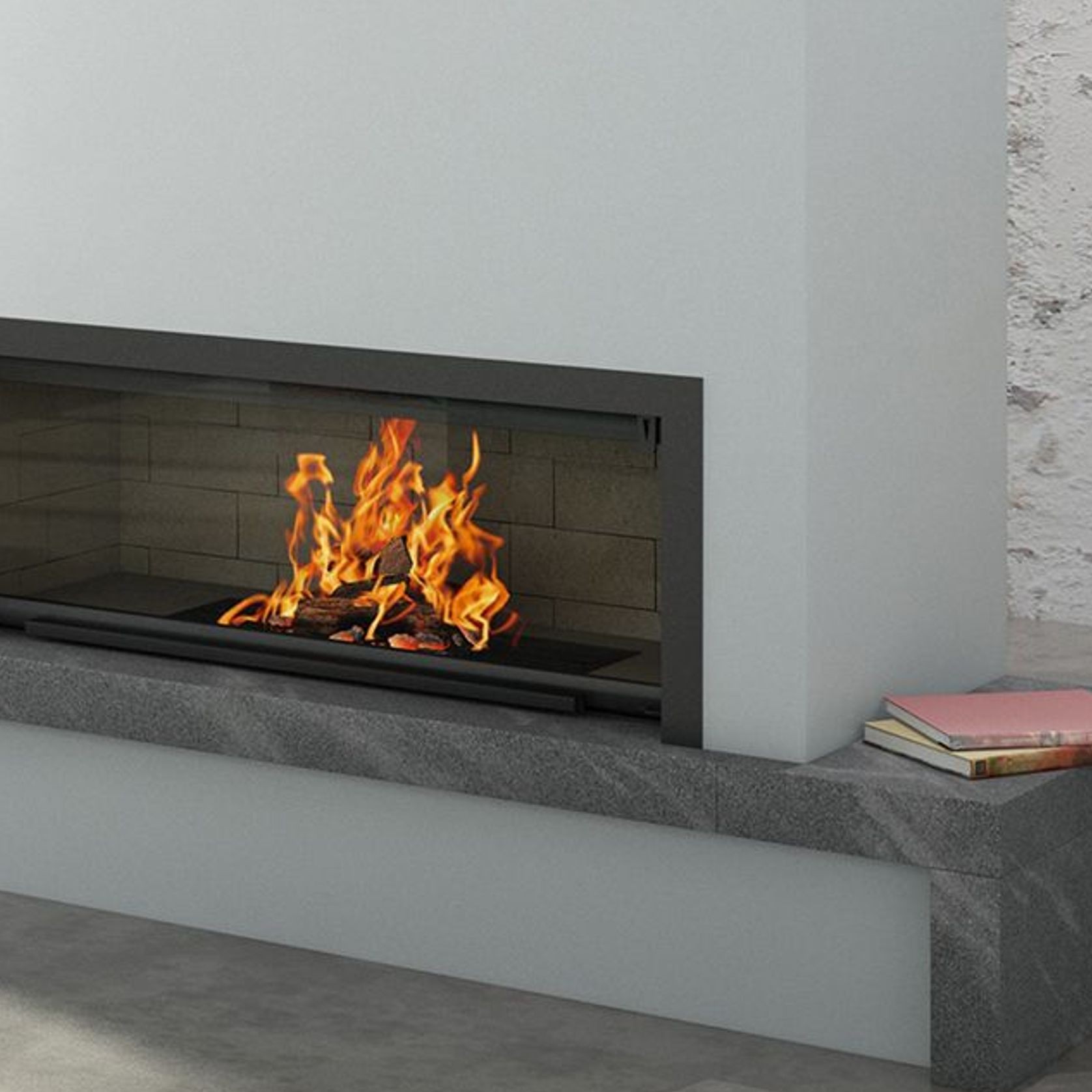 Axis H1600 - Contemporary Inbuilt Fireplace gallery detail image