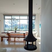 JC Bordelet Lea 998 - Suspended Wood Fireplace gallery detail image