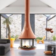 JC Bordelet Zelia 908 - Suspended Wood Fireplace gallery detail image