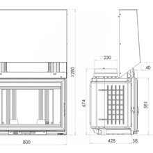 Cheminee Chazelles C800R Radiant Wood Fireplace gallery detail image