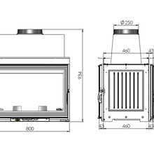 Cheminee Chazelles CDF800L Radiant Wood Fireplace gallery detail image