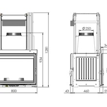 Cheminee Chazelles CDF800R Radiant Wood Fireplace gallery detail image