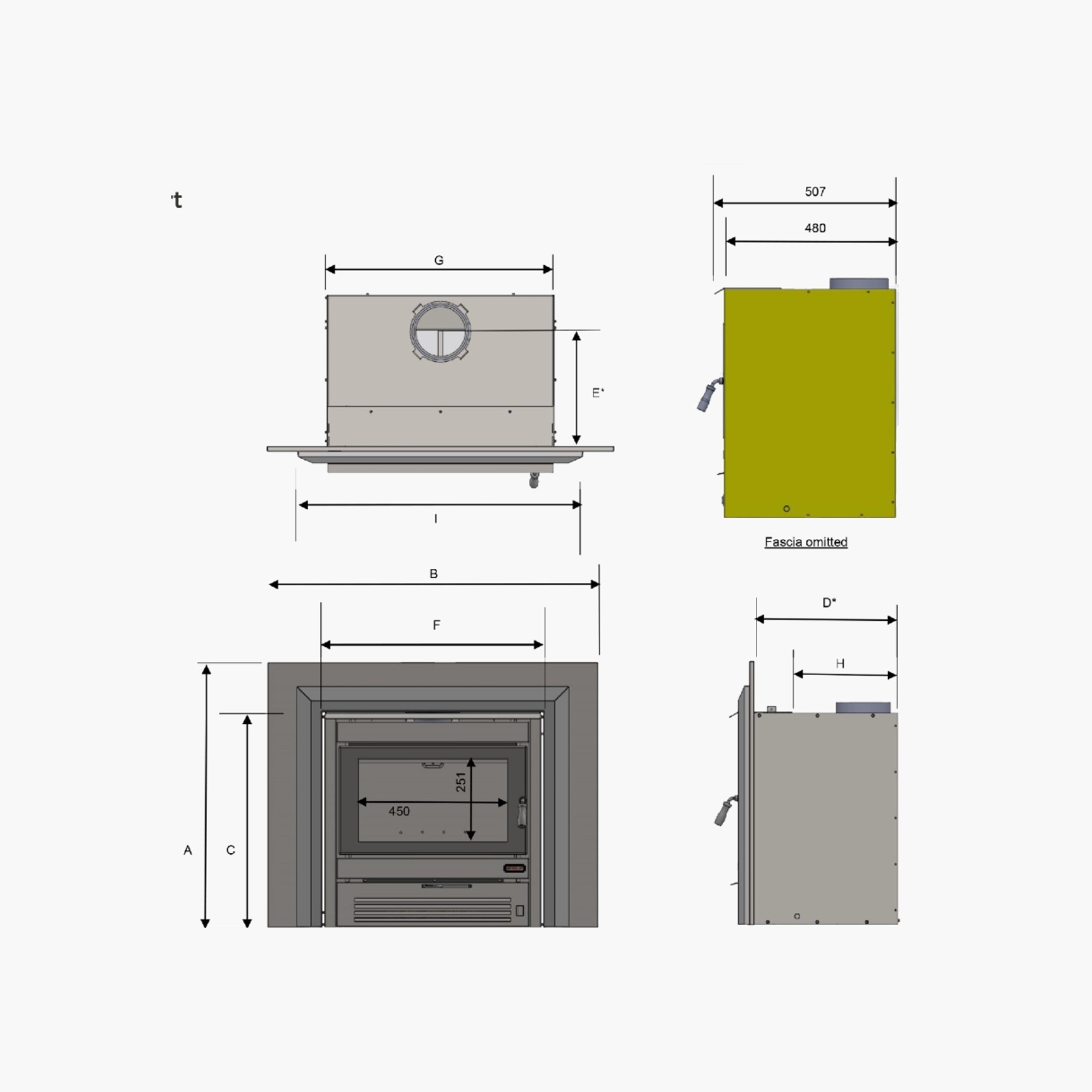 Kemlan Super Nova Insert Rural Wood Fireplace gallery detail image