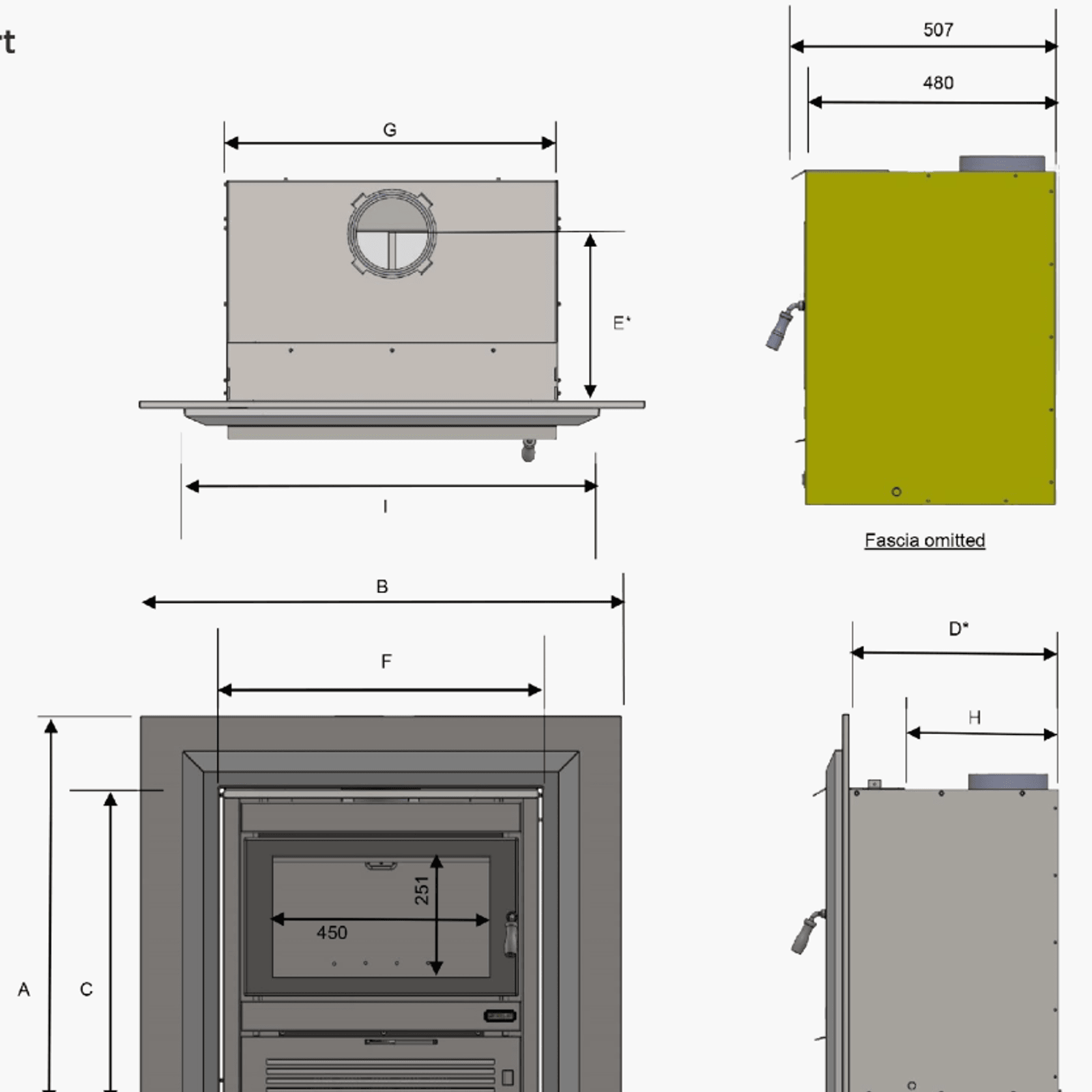 Kemlan Super Nova Insert Rural Wood Fireplace gallery detail image