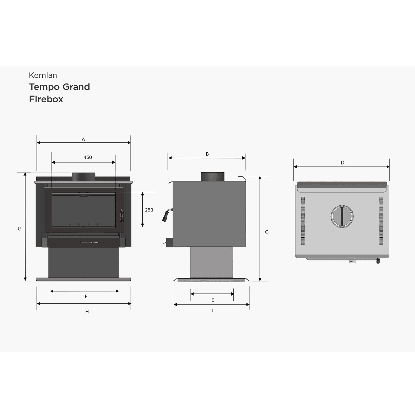 Kemlan Tempo Grand Rural Wood Fireplace gallery detail image