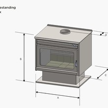 Kemlan XL Freestanding Rural Wood Fireplace gallery detail image