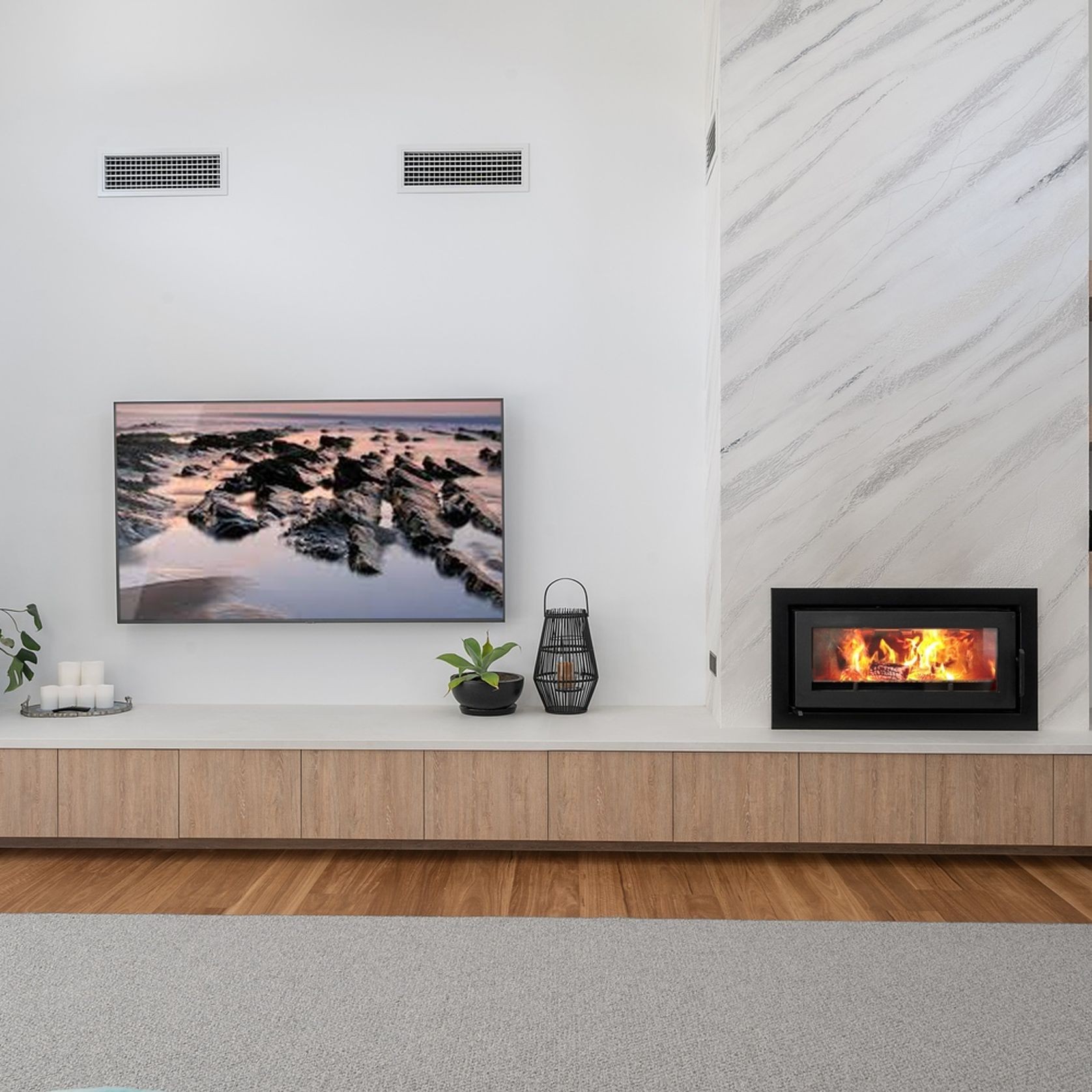 Kemlan Celestial 900 Insert Fan Forced Wood Fireplace gallery detail image