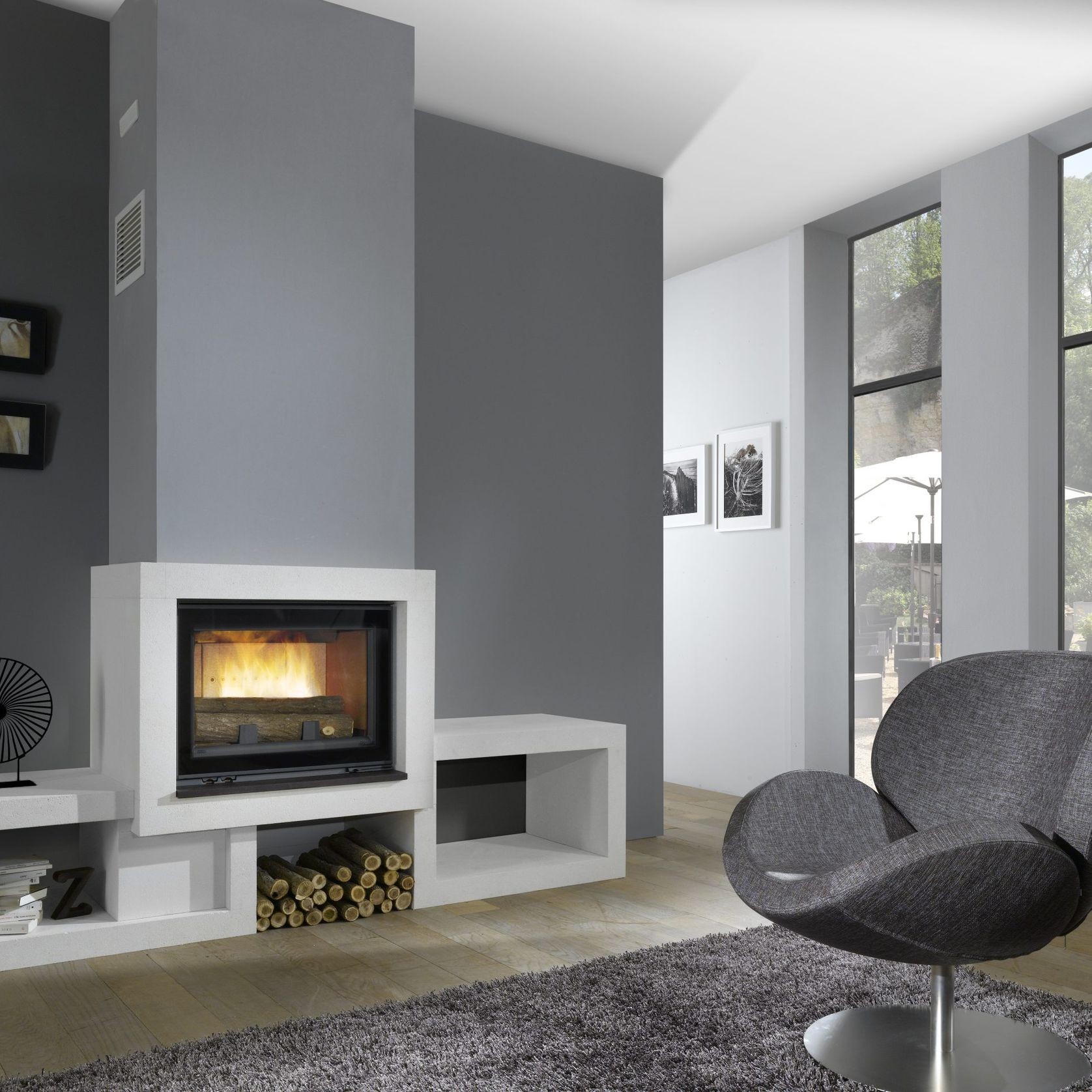 Cheminee Chazelles C800RVE Wood Fireplace gallery detail image