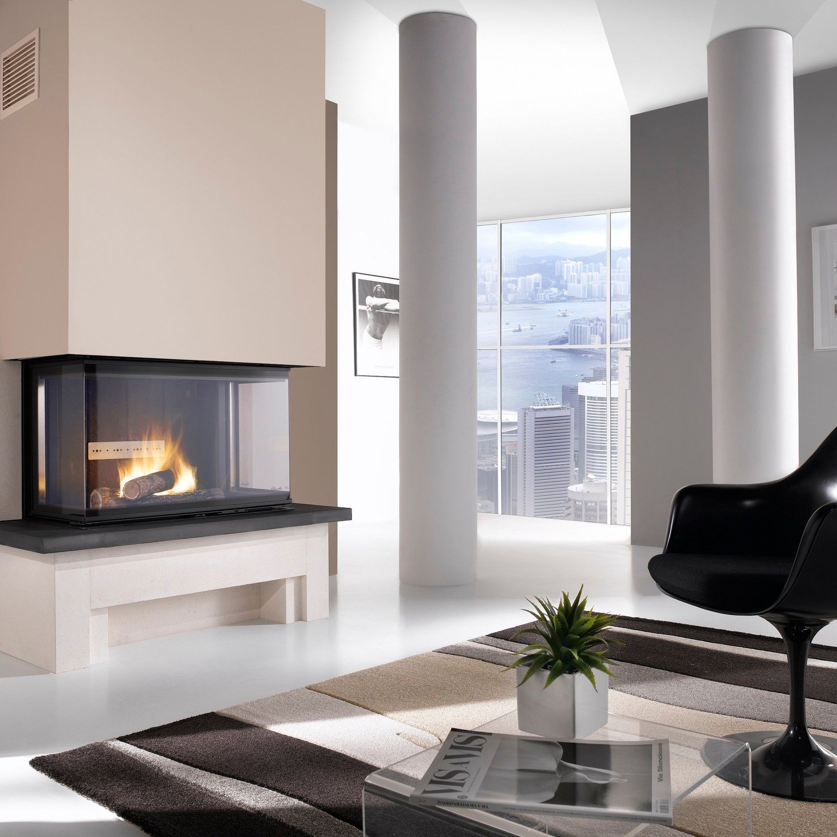Cheminee Chazelles D10003V Designer Wood Fireplace gallery detail image