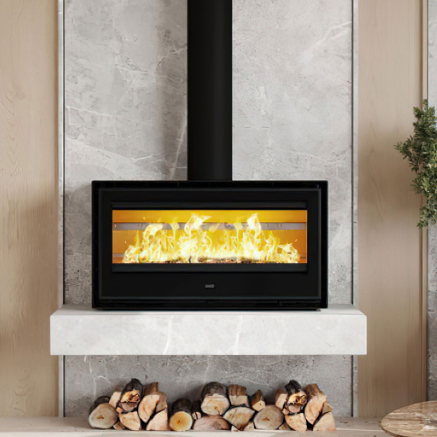 ADF Clare 100S Freestanding Wood Fireplace gallery detail image