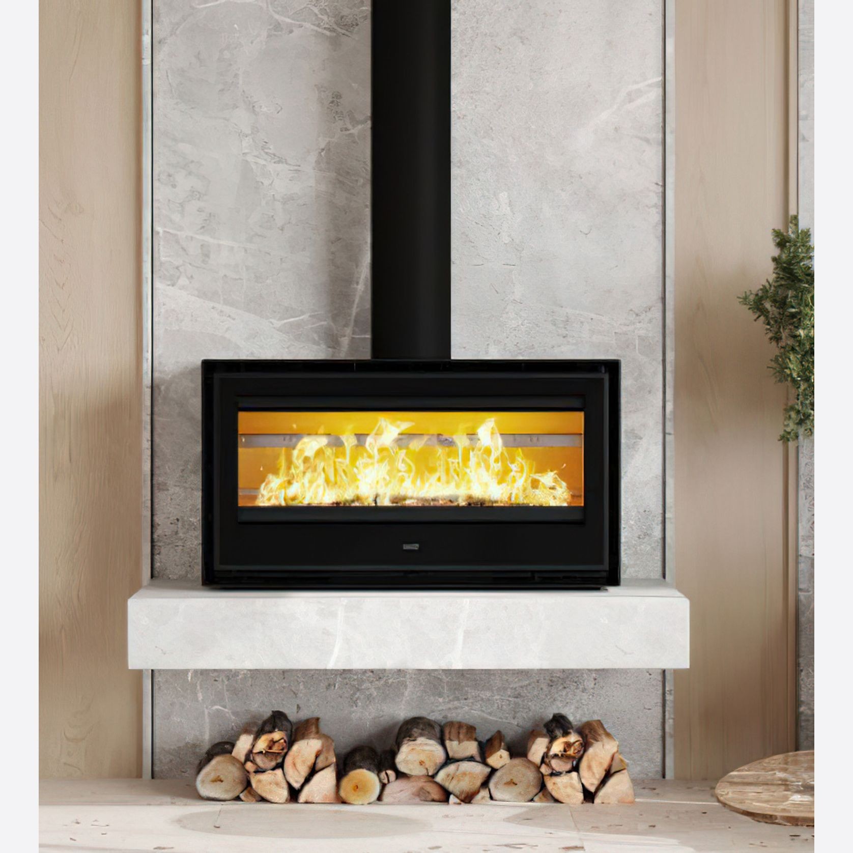ADF Clare 100S Freestanding Wood Fireplace gallery detail image